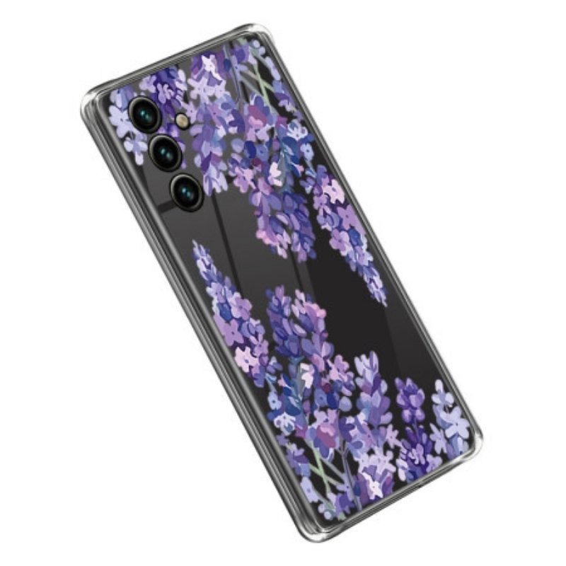 Skal Samsung Galaxy A14 / A14 5G Sömlösa Lila Blommor