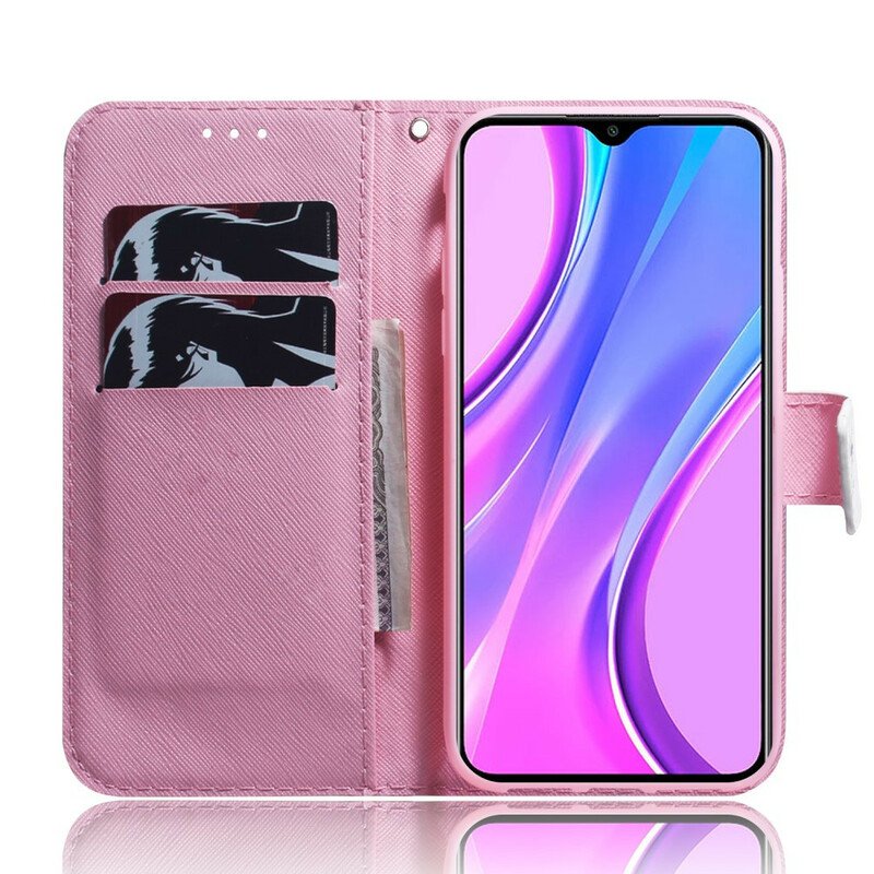 Fodral Xiaomi Redmi 9 Blomma Dusty Pink