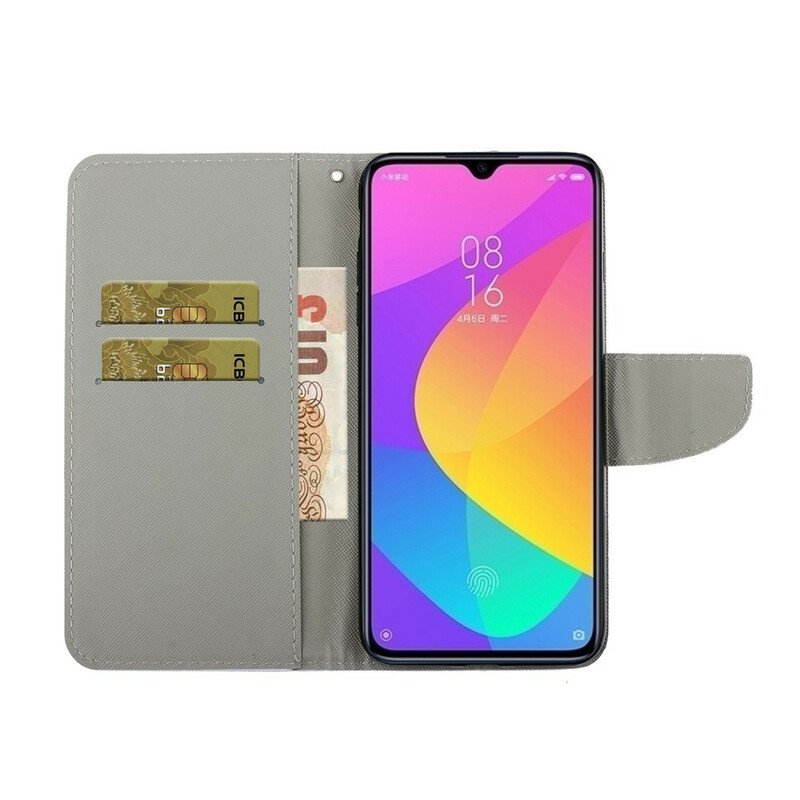 Fodral Xiaomi Redmi 9 Med Kedjar Färgglada Strappy Blommor