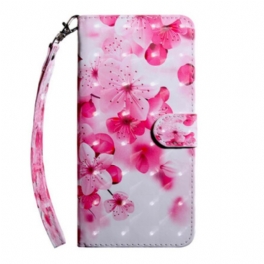 Fodral Xiaomi Redmi 9 Rosa Blommor