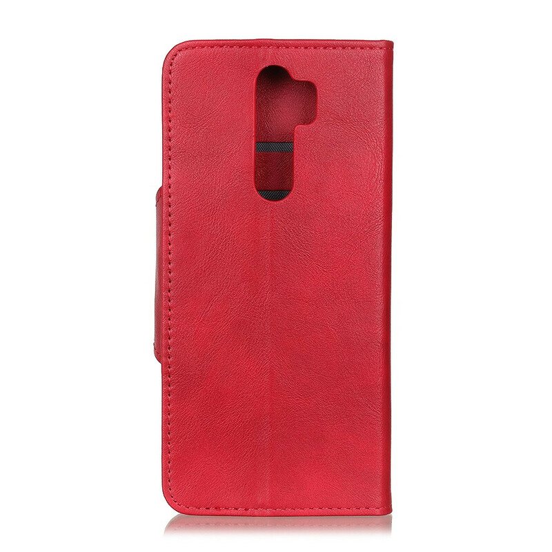 Fodral Xiaomi Redmi 9 Vintage Konstläder Och Knapp