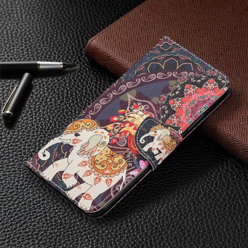 Folio-fodral Xiaomi Redmi 9 Indiska Elefanter