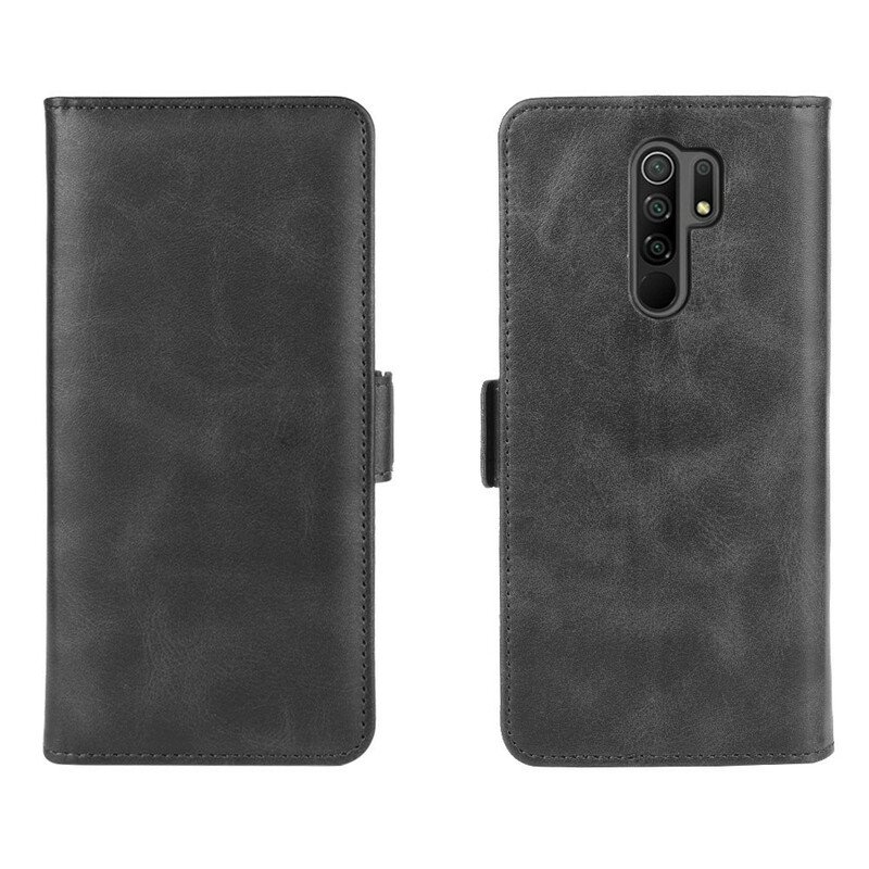 Folio-fodral Xiaomi Redmi 9 Läderfodral Dubbel Klaff