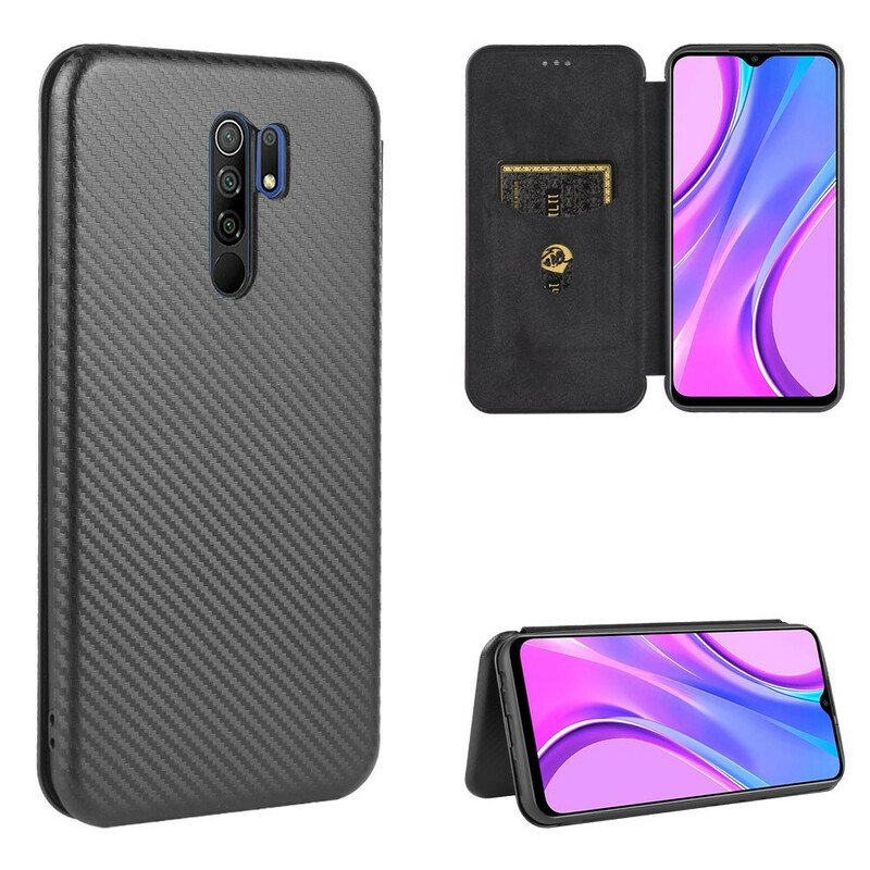 Folio-fodral Xiaomi Redmi 9 Läderfodral Färgad Kolsilikon