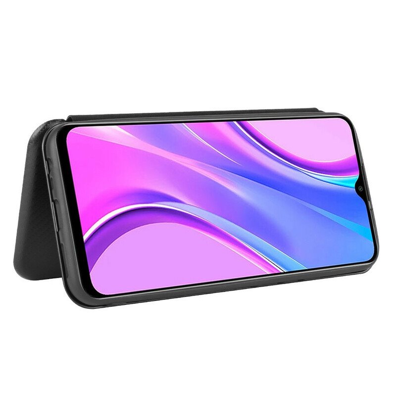 Folio-fodral Xiaomi Redmi 9 Läderfodral Färgad Kolsilikon