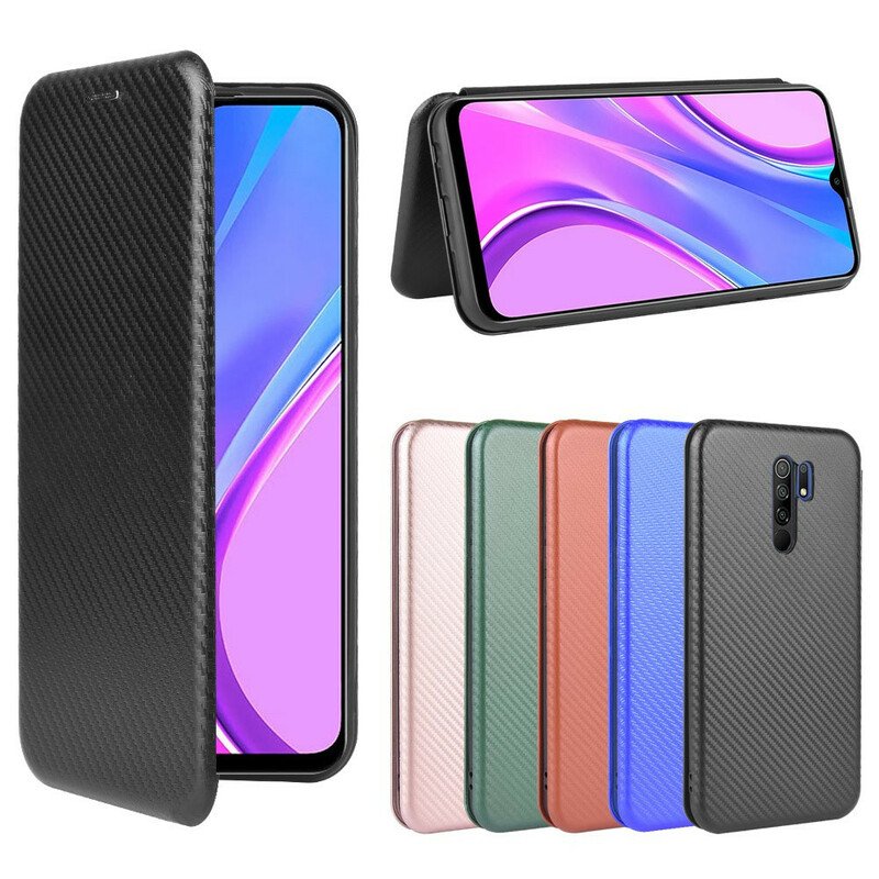 Folio-fodral Xiaomi Redmi 9 Läderfodral Färgad Kolsilikon