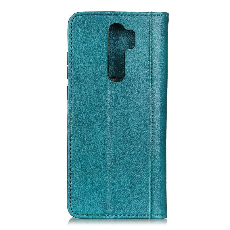 Folio-fodral Xiaomi Redmi 9 Läderfodral Litchi Split Läderversion