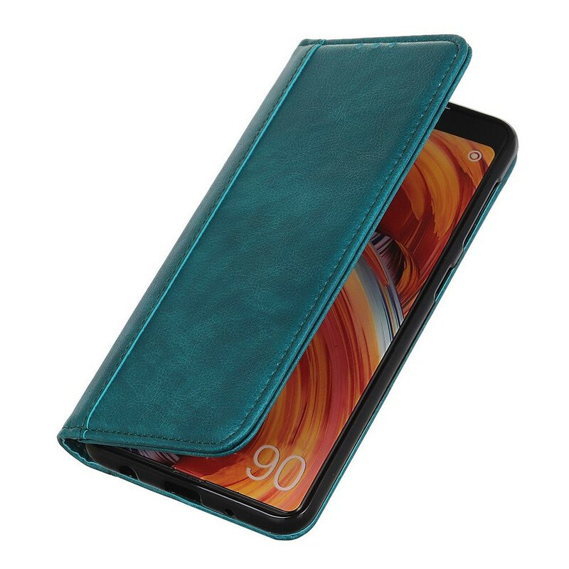 Folio-fodral Xiaomi Redmi 9 Läderfodral Litchi Split Läderversion