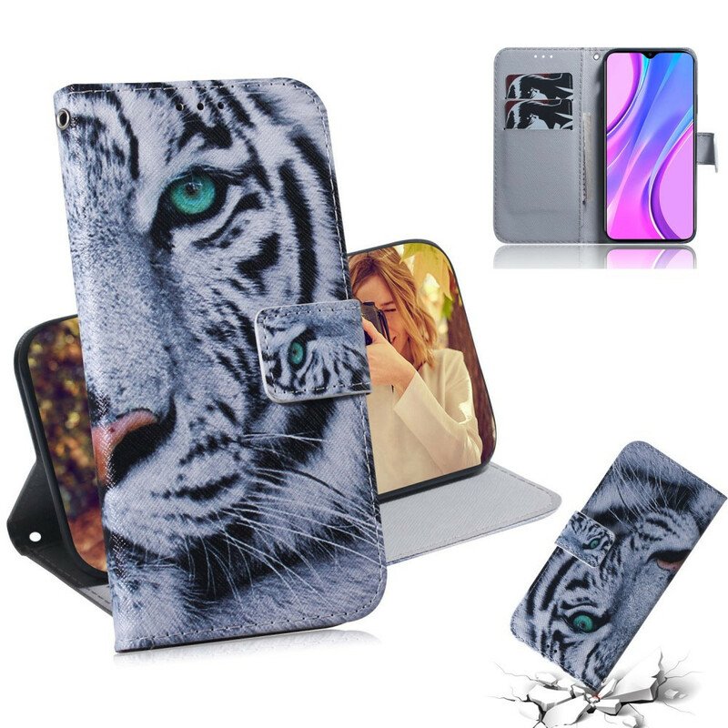 Folio-fodral Xiaomi Redmi 9 Tiger Face