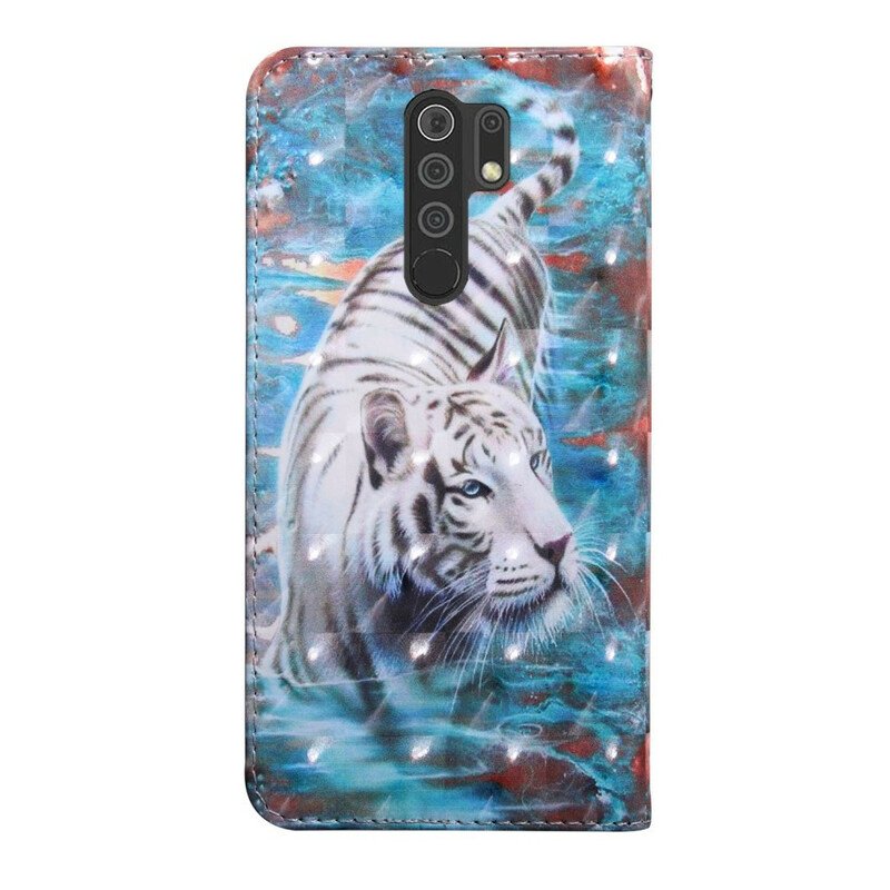 Folio-fodral Xiaomi Redmi 9 Tiger I Vatten