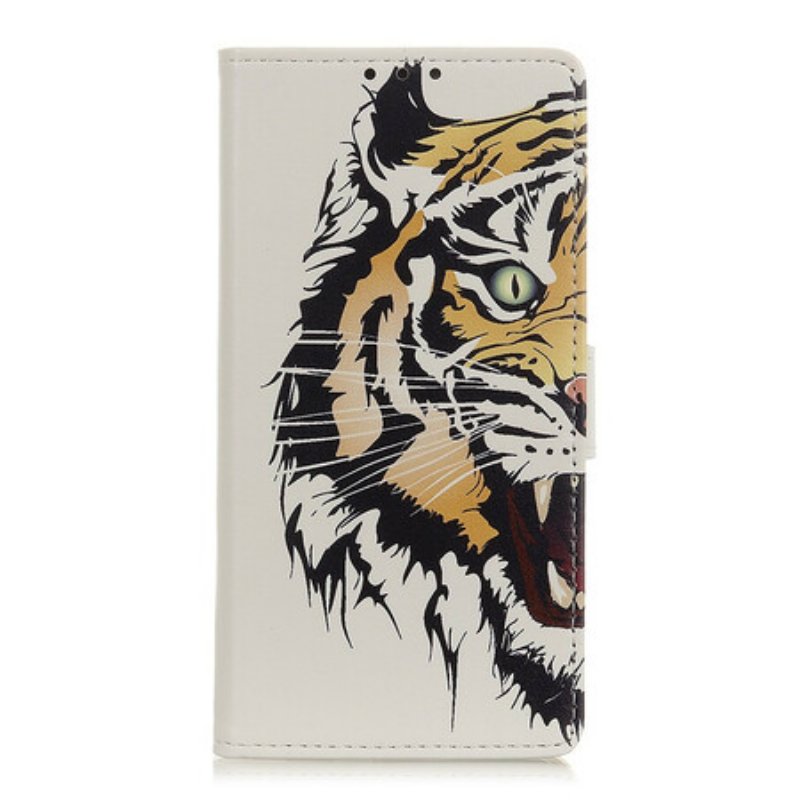 Läderfodral Xiaomi Redmi 9 Hård Tiger