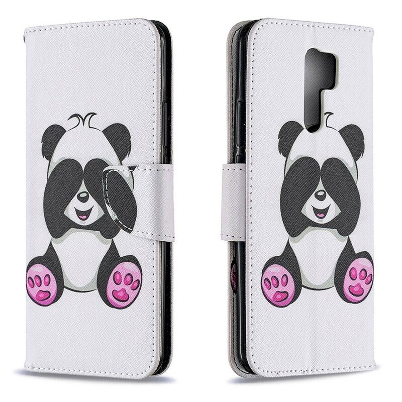 Läderfodral Xiaomi Redmi 9 Panda Kul