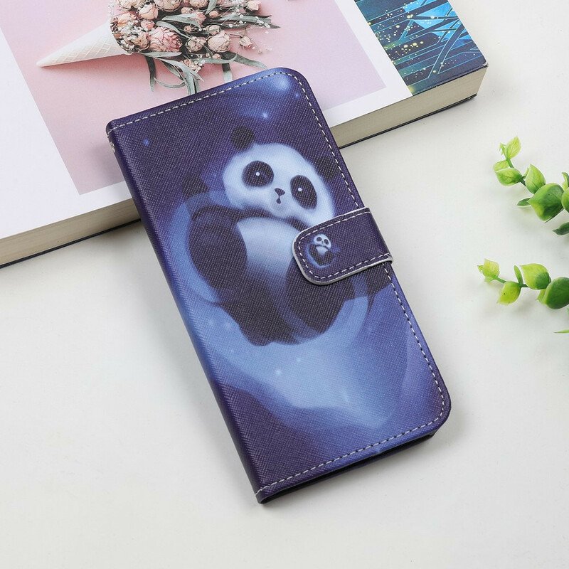 Fodral iPhone 12 Mini Med Kedjar Panda Space Med Lanyard