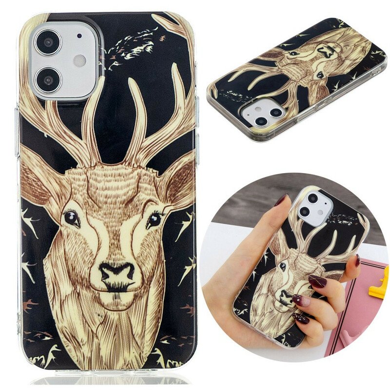 Skal iPhone 12 Mini Fluorescerande Majestic Deer