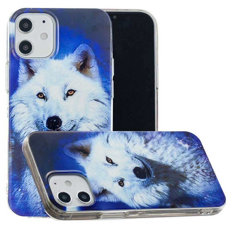 Skal iPhone 12 Mini Fluorescerande Wolf Series