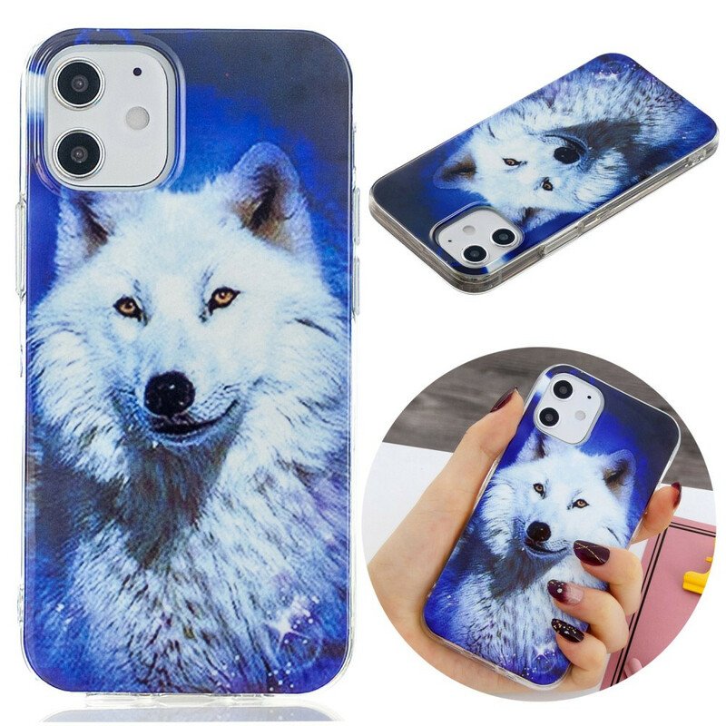 Skal iPhone 12 Mini Fluorescerande Wolf Series