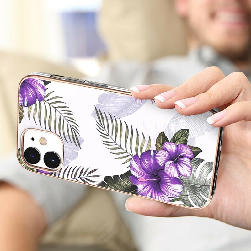 Skal iPhone 12 Mini Violett Blommor