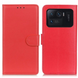 Fodral Xiaomi Mi 11 Ultra Klassiskt Litchi Konstläder