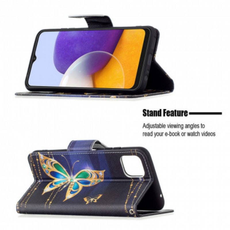 Fodral Samsung Galaxy A22 5G Butterflies Kings