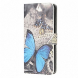 Fodral Samsung Galaxy A22 5G Butterfly Prestige Blue