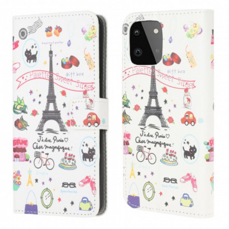 Fodral Samsung Galaxy A22 5G Jag Älskar Paris