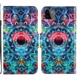 Fodral Samsung Galaxy A22 5G Med Kedjar Flashig Strappy Mandala