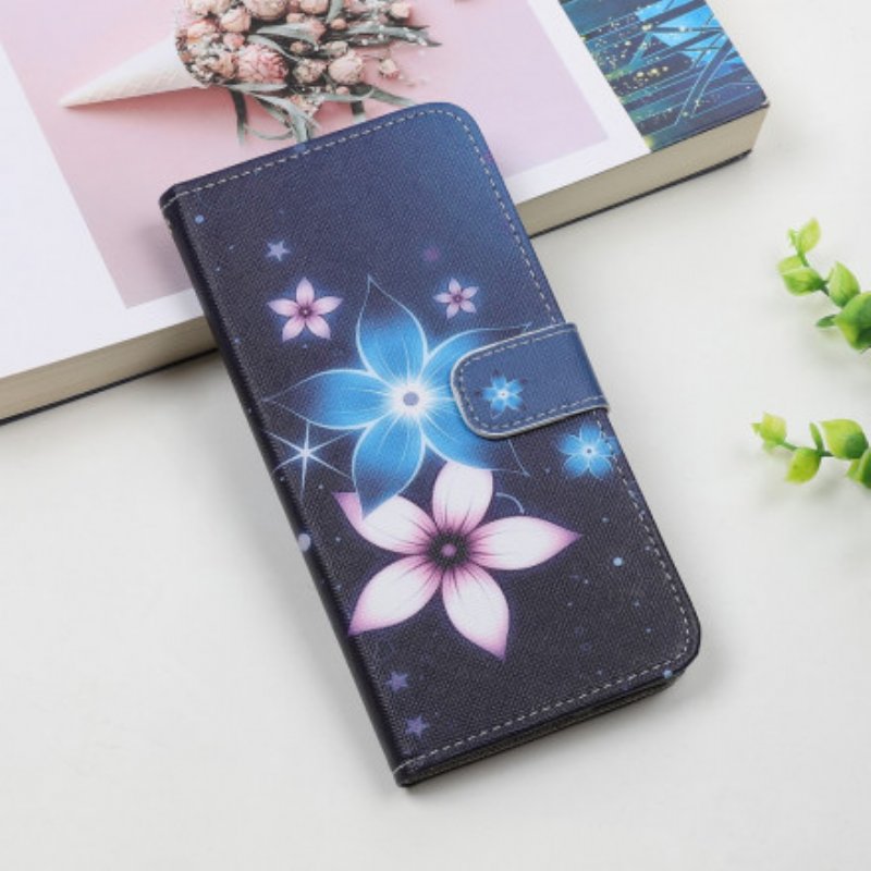 Fodral Samsung Galaxy A22 5G Med Kedjar Lunar Strap Blommor