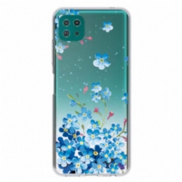 Skal Samsung Galaxy A22 5G Blå Blommor