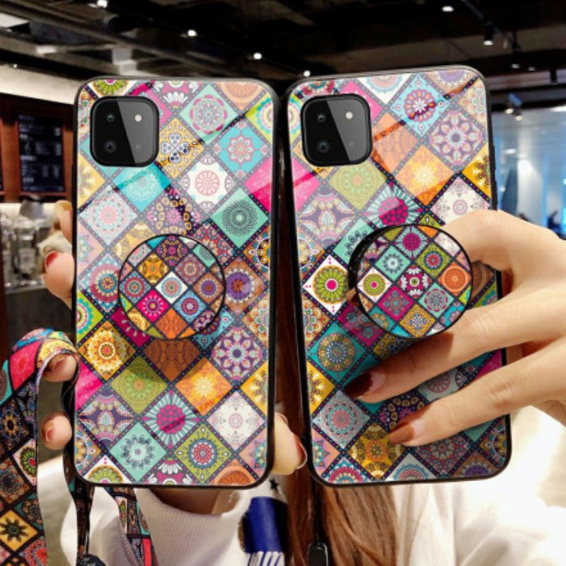 Skal Samsung Galaxy A22 5G Patchwork Magnetisk Hållare