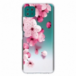 Skal Samsung Galaxy A22 5G Små Rosa Blommor