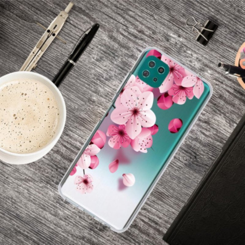 Skal Samsung Galaxy A22 5G Små Rosa Blommor