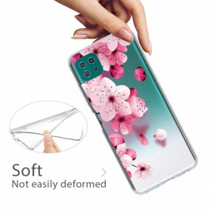 Skal Samsung Galaxy A22 5G Små Rosa Blommor