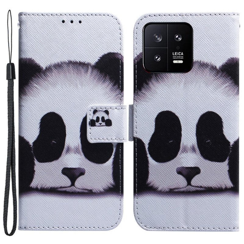 Fodral Xiaomi 13 Med Kedjar Strappy Panda