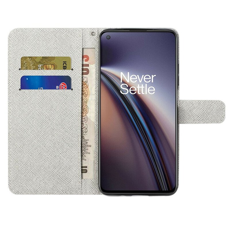 Fodral OnePlus Nord CE 5G Med Kedjar Lunar Strap Blommor