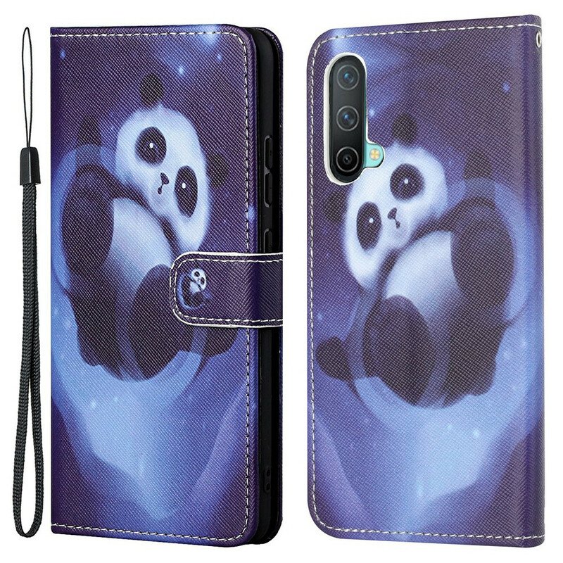 Fodral OnePlus Nord CE 5G Med Kedjar Panda Space Med Lanyard