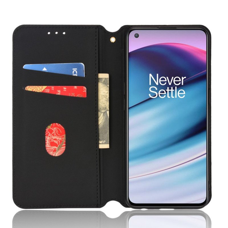 Folio-fodral OnePlus Nord CE 5G Läderfodral Diamantlädereffekt