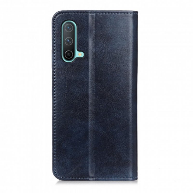 Folio-fodral OnePlus Nord CE 5G Läderfodral Elegance Split Litchi Läder