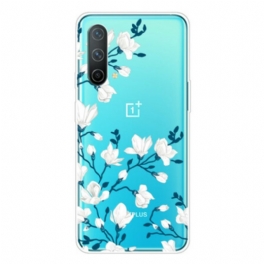 Mobilskal OnePlus Nord CE 5G Vita Blommor