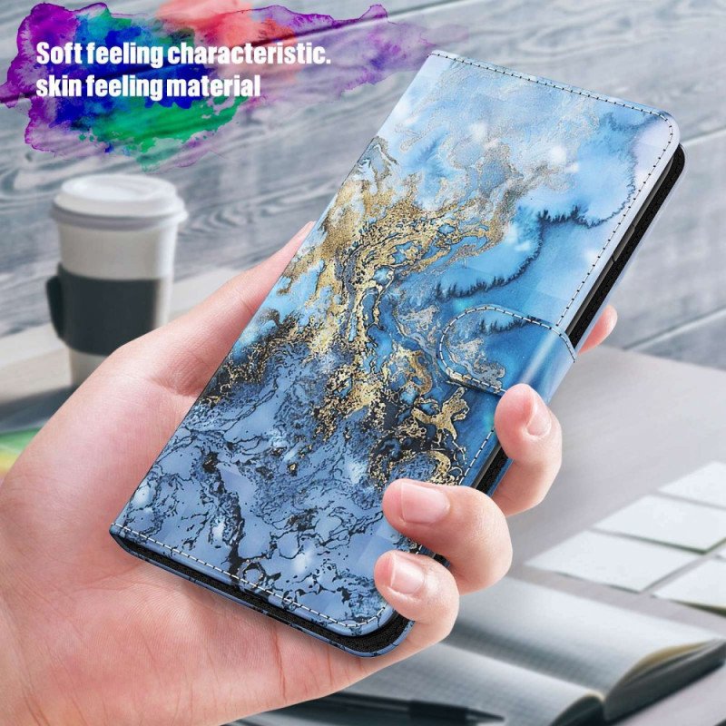 Fodral Samsung Galaxy A23 5G Med Kedjar Strappy Marble Style