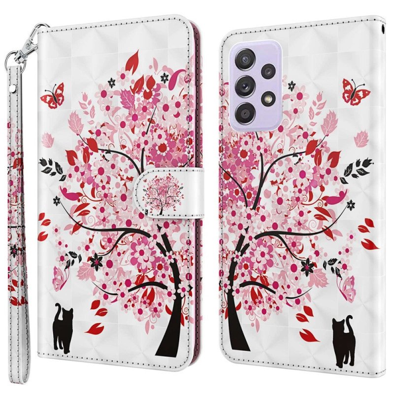 Fodral Samsung Galaxy A23 5G Med Kedjar Strappy Rose Tree