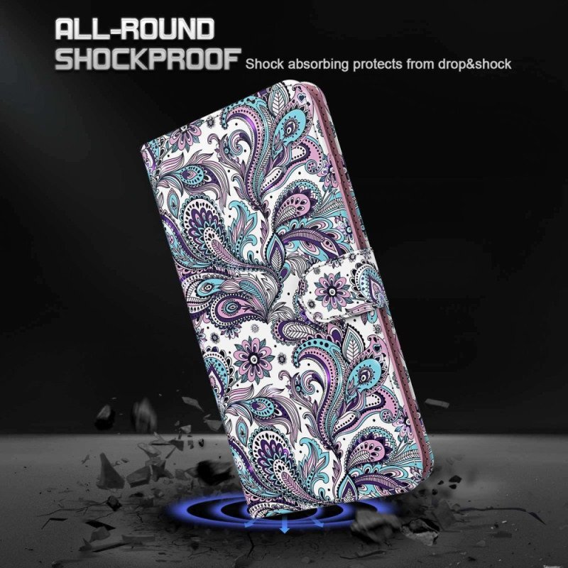 Folio-fodral Samsung Galaxy A23 5G Med Kedjar Strappy Paisley Mönster