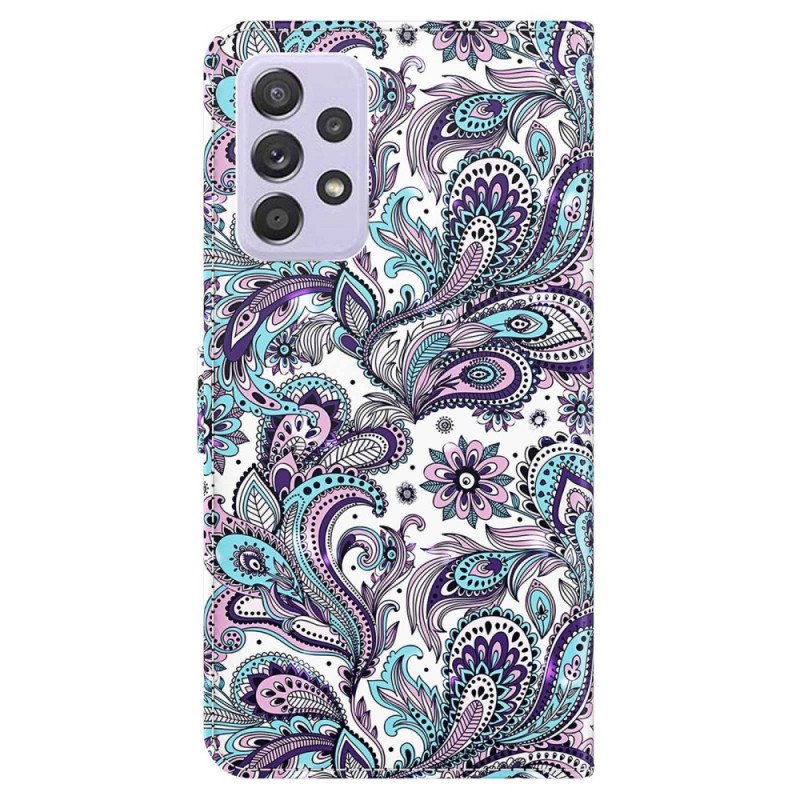 Folio-fodral Samsung Galaxy A23 5G Med Kedjar Strappy Paisley Mönster