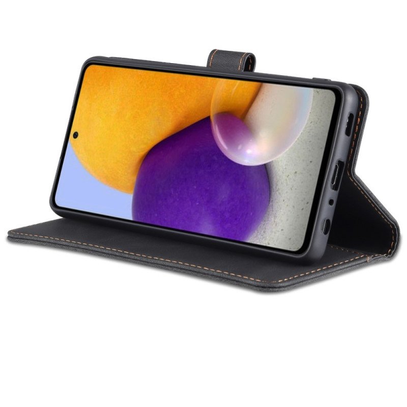 Fodral Samsung Galaxy A72 4G / A72 5G Azns Lädereffekt