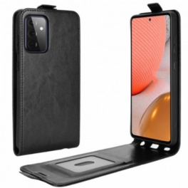 Folio-fodral Samsung Galaxy A72 4G / A72 5G Läderfodral Vertikal Klaff I Lädereffekt