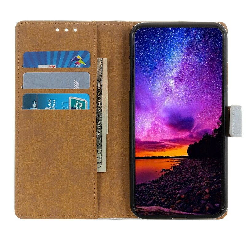 Folio-fodral Samsung Galaxy A72 4G / A72 5G Vanligt Konstläder