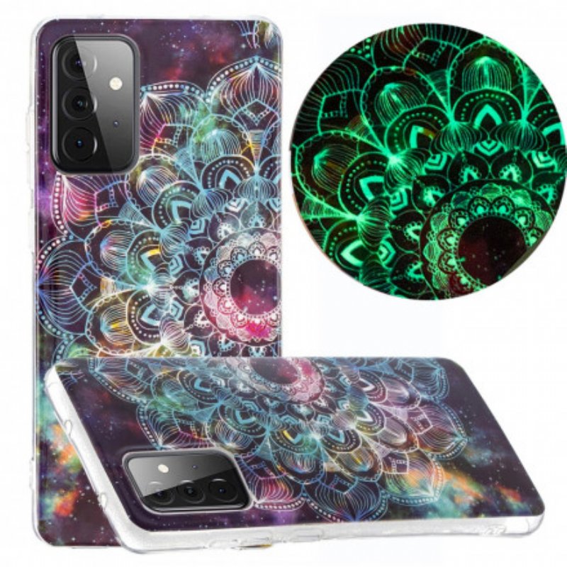 Mobilskal Samsung Galaxy A72 4G / A72 5G Fluorescerande Färgglada Mandala