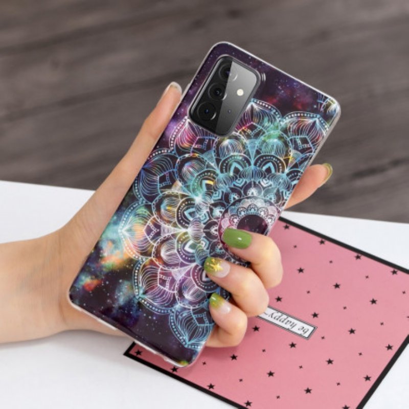 Mobilskal Samsung Galaxy A72 4G / A72 5G Fluorescerande Färgglada Mandala