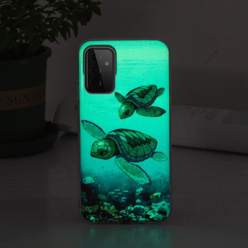 Mobilskal Samsung Galaxy A72 4G / A72 5G Fluorescerande Sköldpaddor