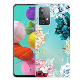 Mobilskal Samsung Galaxy A72 4G / A72 5G Sömlös Akvarell Blommor