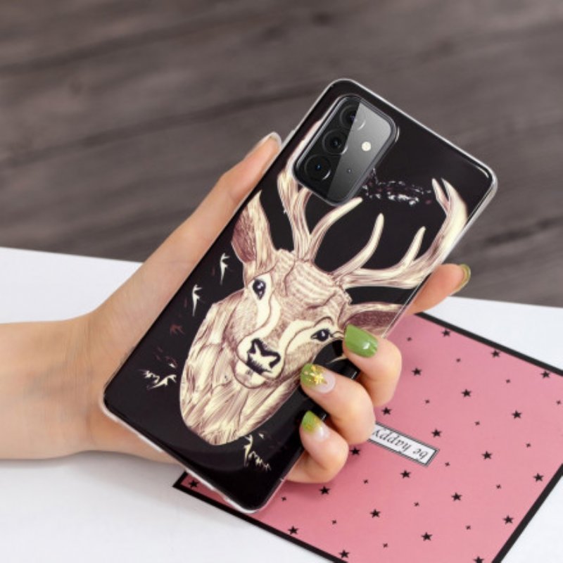 Skal Samsung Galaxy A72 4G / A72 5G Fluorescerande Majestic Deer